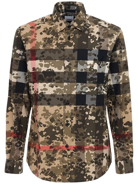 camisa burberry hombre outfit|burberry camouflage shirt.